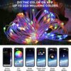 Tira Cadena de Luces LED RGB 10m con Control y App Bluetooth Alimentacion USB