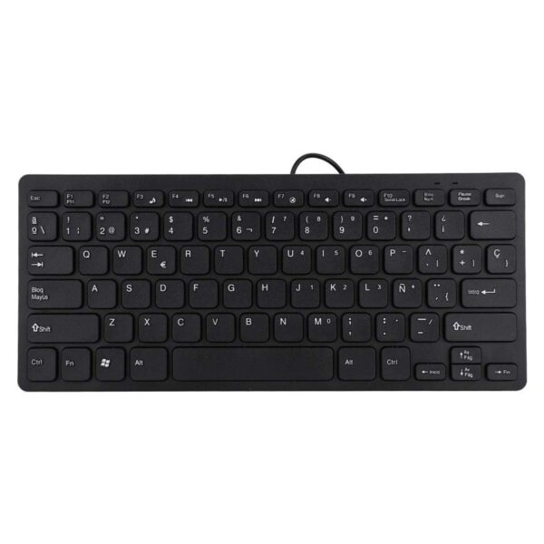 Mini Teclado USB 78 Teclas Español Compacto y Confiable para Tu Escritorio