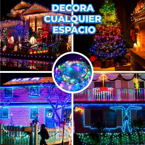 Tira Cadena de Luces LED RGB 10m con Control y App Bluetooth Alimentacion USB