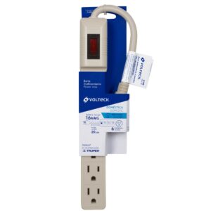Multicontacto Volteck 6 Entradas  Seguridad y Energía Confiable en tu Hogar