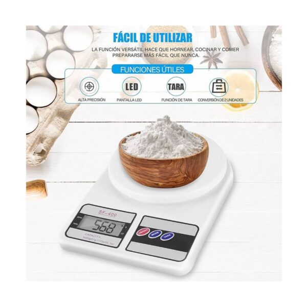 Báscula Digital Gramera LCD  Precisión de 1g a 10kg para Cocina y Hogar