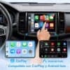 Autoestéreo Inalámbrico 7” Doble Din CarPlay y Android Auto Pantalla Touch Mandos al Volante