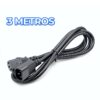 Cable de Extensión Trifásico Macho-Hembra 3 Metros  Conexión Segura y Estable para CPU