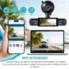 Dash Cam 4 Cámaras 1080P Full HD  Evidencia Total con WiFi y Modo Estacionamiento