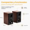 Perfect Choice Bocinas para Computadora Acabado de Madera  Sonido 2.0 Claro y Elegante