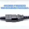 Cable de Extensión Trifásico Macho-Hembra 3 Metros  Conexión Segura y Estable para CPU
