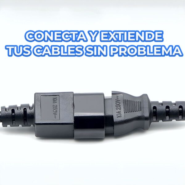 Cable de Extensión Trifásico Macho-Hembra 3 Metros  Conexión Segura y Estable para CPU