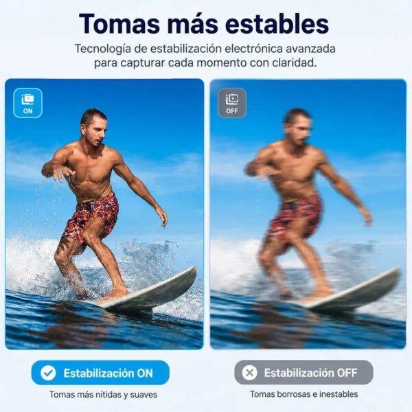 Cámara de Acción 4K WiFi  Lente con Giro Ajustable para Aventuras Extremas