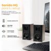 Perfect Choice Bocinas para Computadora Acabado de Madera  Sonido 2.0 Claro y Elegante
