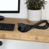 Cable de Extensión Trifásico Macho-Hembra 3 Metros  Conexión Segura y Estable para CPU