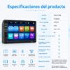Autoestéreo Inalámbrico 7” Doble Din CarPlay y Android Auto Pantalla Touch Mandos al Volante