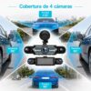 Dash Cam 4 Cámaras 1080P Full HD  Evidencia Total con WiFi y Modo Estacionamiento