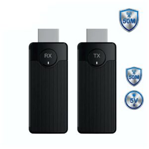 Transmisor y Receptor HDMI Inalámbrico 50mt Plug and Play con Soporte de Resolución 4K y 1080p