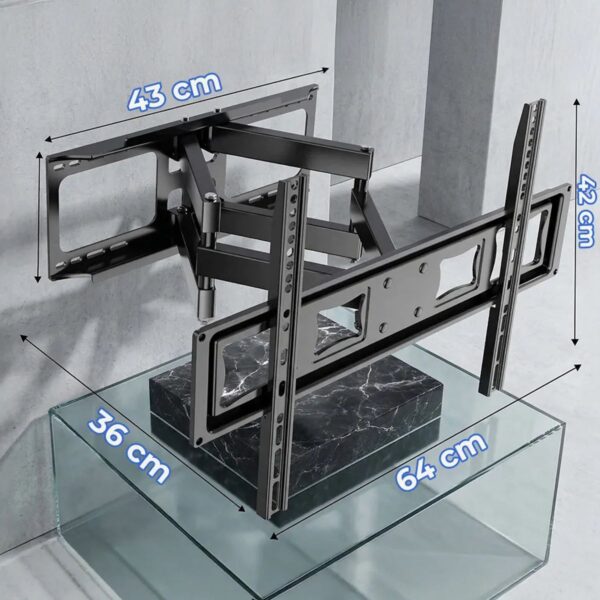 3 Soporte de Pared Articulado y Giratorio para Pantallas y Televisores de 32 a 80 Pulgadas