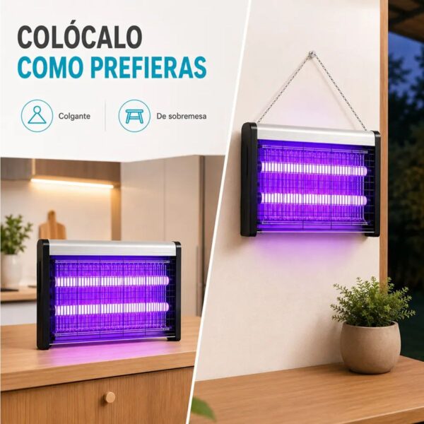 Lámpara Mata Mosquitos Eléctrica de Doble Tubo UV de Alta Eficiencia para Interiores