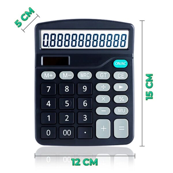 Calculadora de Escritorio de 12 Dígitos con Doble Alimentación Solar y Batería para Oficina y Negocio