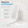 Espejo de Tocador Plegable con Iluminación LED de 3 Tonos de Luz y Ángulo Ajustable